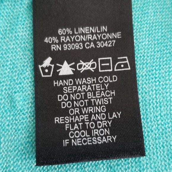 🌺HP🌺NIC+ZOE "Refreshing" Side Tie Aqua Top Size XL - Picture 7 of 7